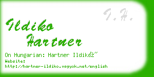 ildiko hartner business card